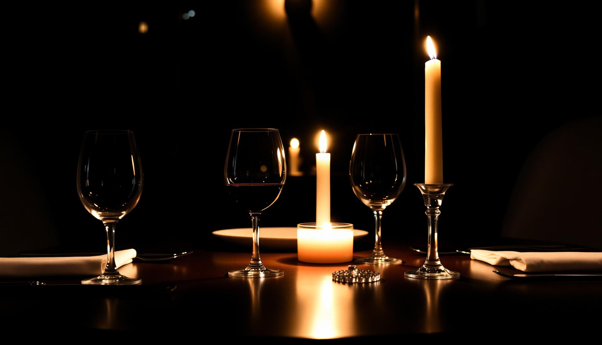 Candlelit table